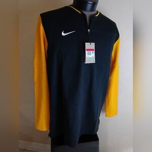 Nike Dri-Fit Black/Yellow 1/4 Zip Football Pullover Jacket - NWT Large $85